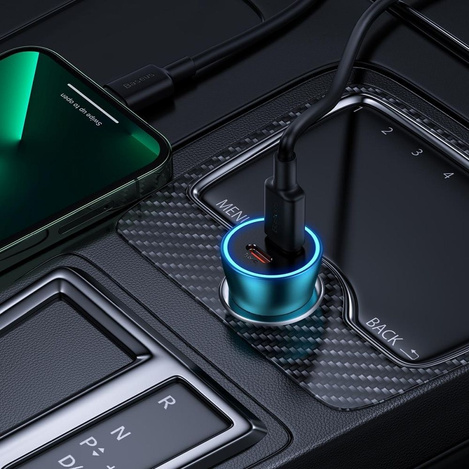 Baseus Golden Contactor Pro Autoladegerät 2x USB-C 40W blau (CGJP000003)