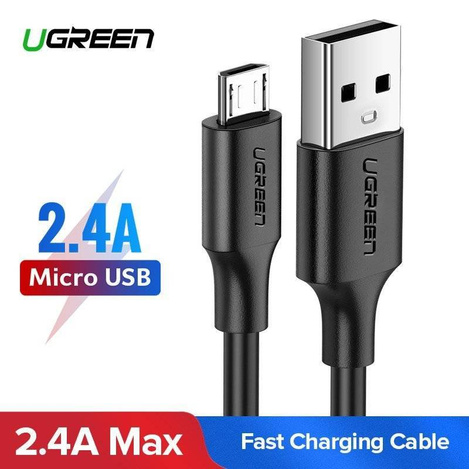 Micro USB cable UGREEN QC 3.0 2.4A 0.5m (white)