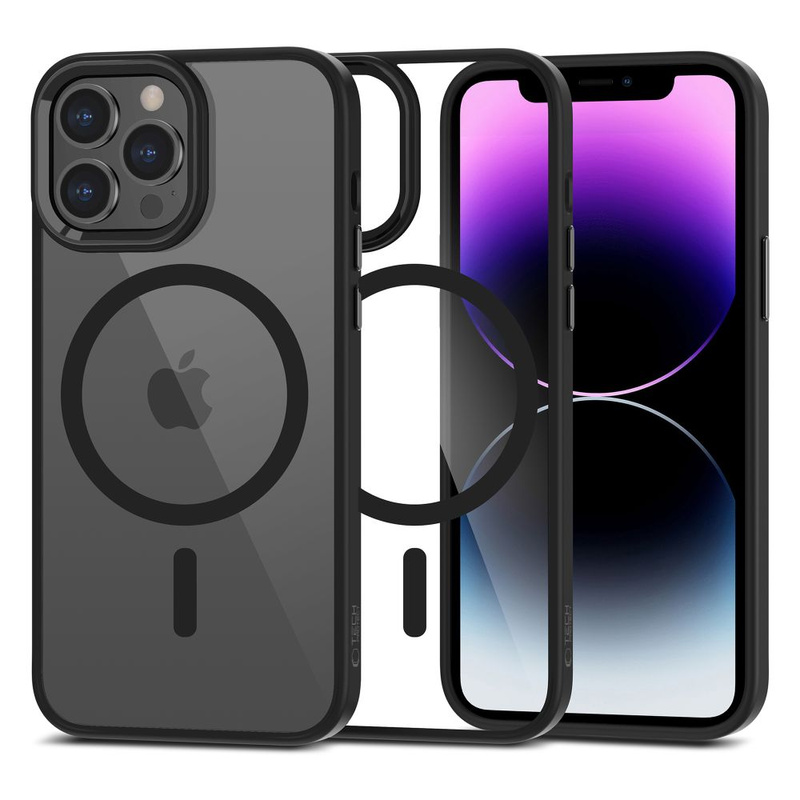 Case IPHONE 13 PRO MAX Tech-Protect Magmat MagSafe transparentne black