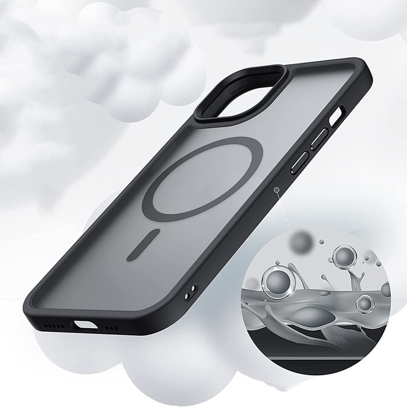 Schutzhülle IPHONE 14 PRO Tech-Protect Magmat MagSafe Matte schwarz