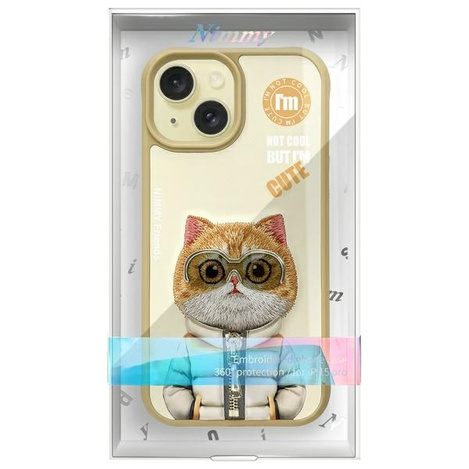 Nimmy etui iPhone 15 6.1" khaki           Cool&Cute 2.0 Cat