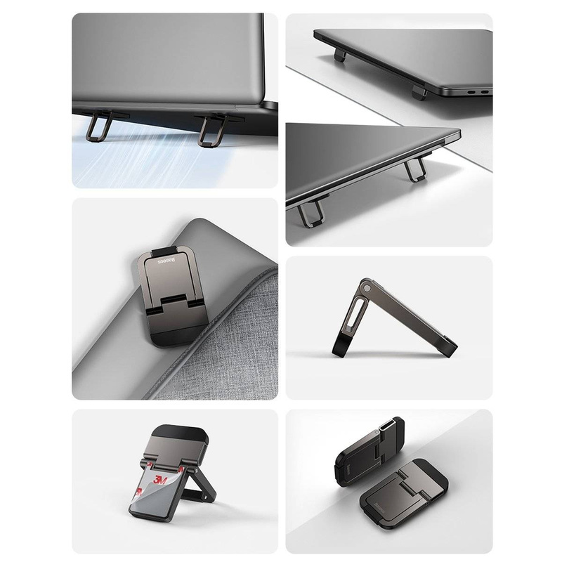 Baseus universal-Laptop-Füße (2 Stück) silber (LUZC000012)