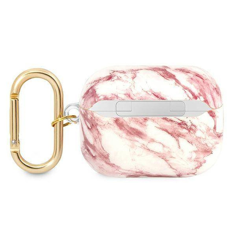 Etui APPLE AIRPODS PRO Guess AirPods Marble Strap Collection (GUAPHCHMAP) różowe