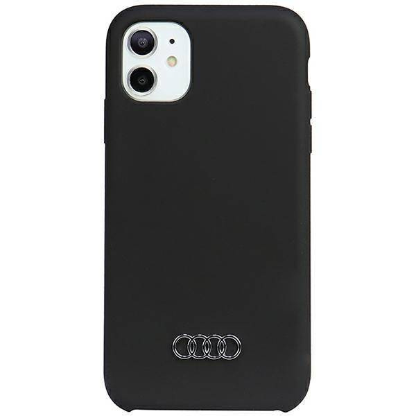 Audi Silikonhülle iPhone 12/12 Pro 6,1&quot; schwarz/schwarz Hardcase AU-LSRIP12P-Q3/D1-BK