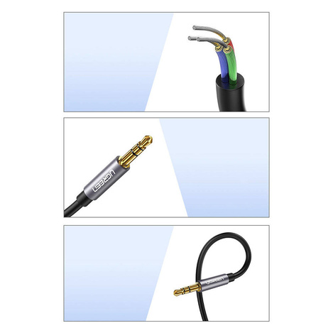 Ugreen adapter przejściówka mini jack 3,5mm 1m niebieski (AV118)
