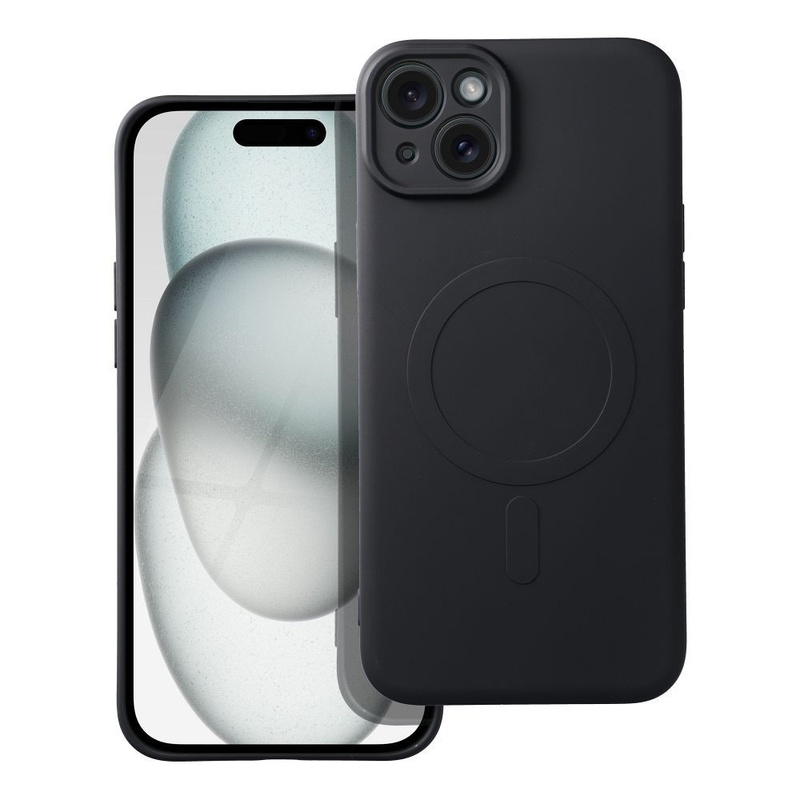 Futerał Silicone Mag Cover kompatybilny z MagSafe do IPHONE 15 PLUS czarny