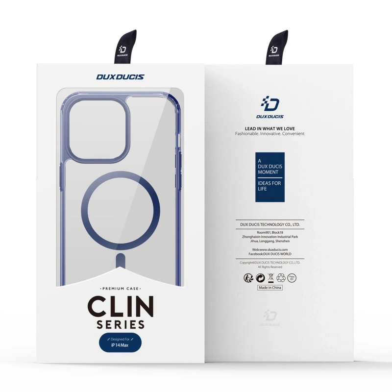 Dux Ducis Clin2 case for iPhone 14 Plus magnetic MagSafe cover blue