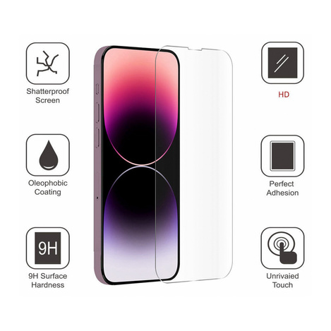 Szkło hartowane 2,5D matowe do iPhone 14 Pro 6,1&quot;