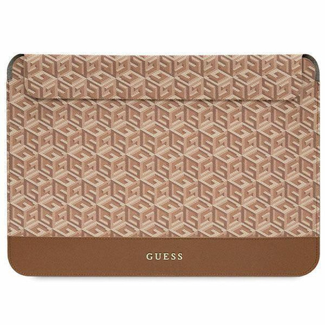 Guess GCube Stripes case for a 14&quot; laptop - brown