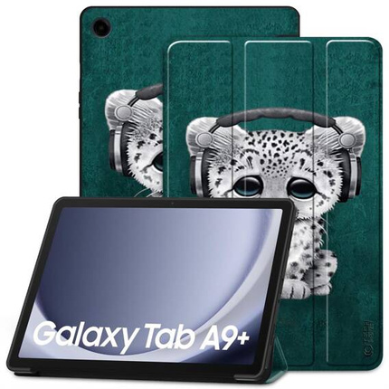 Case SAMSUNG GALAXY TAB A9+ Tech-Protect SmartCase Sad Cat pattern