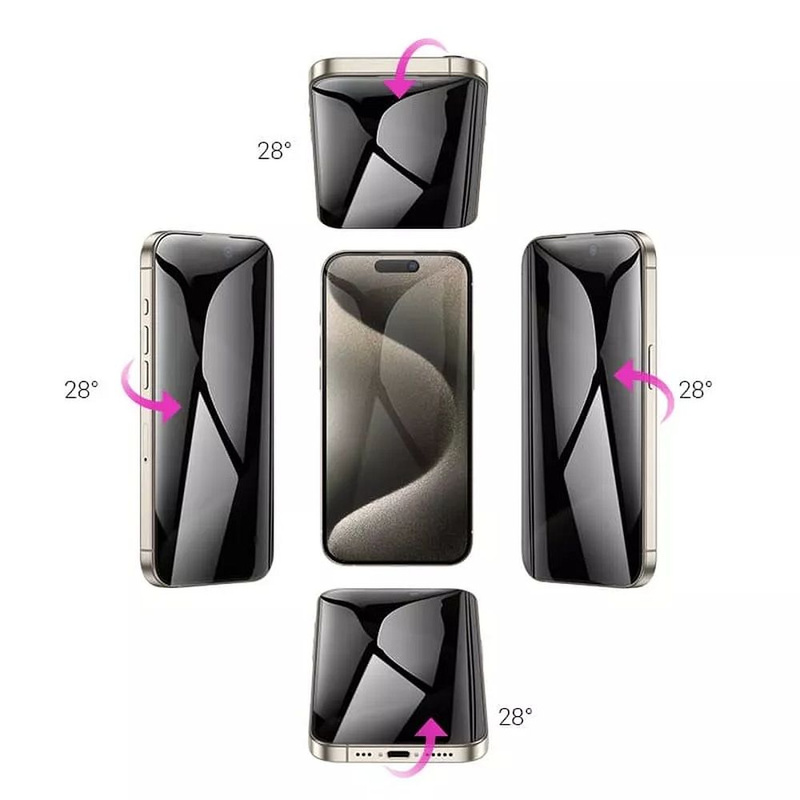 HOCO szkło hartowane 360-degree privacy do IPHONE 15 Plus