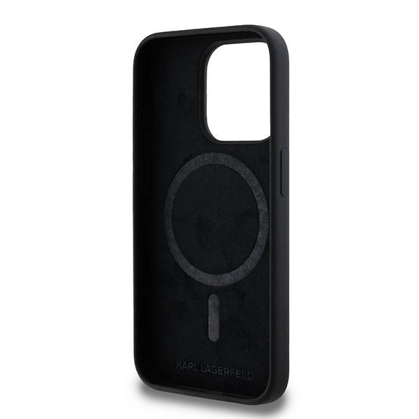 Oryginalne Etui KARL LAGERFELD Silicone Karl & Choupette MagSafe KLHMP15LSKCHPPLK do Iphone 15 Pro Czarny