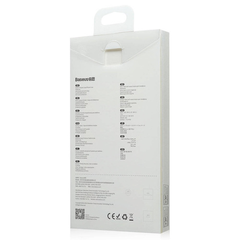 Baseus Frosted Glass Case etui pokrowiec do iPhone 13 Pro Max sztywna obudowa z żelową ramką przezroczysty (ARWS000202)