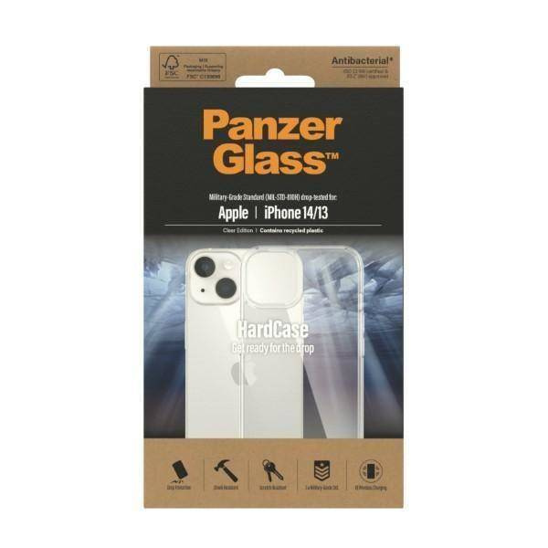 Case IPHONE 13 / 14 PanzerGlass HardCase Antibacterial Military (0401) Grade Clear transparent