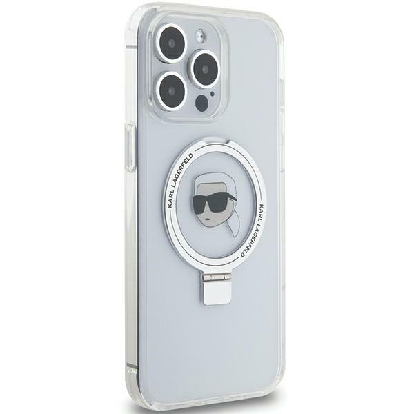 Karl Lagerfeld KLHMP15XHMRSKHH iPhone 15 Pro Max 6,7" weiß/weiß Hardcase Ring Stand Karl Head MagSafe