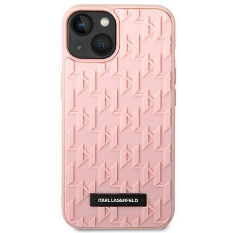 Karl Lagerfeld Monogram 3D Pattern - Etui iPhone 14 Plus (różowy)