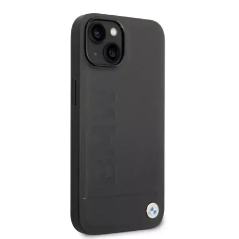Original Case IPHONE 14 PLUS BMW Leather Stamp MagSafe (BMHMP14MSLLBK) black