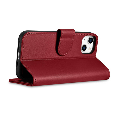 iCarer Wallet Case 2in1 iPhone 14 Plus Flip Leather Cover Anti-RFID red (WMI14220727-RD)