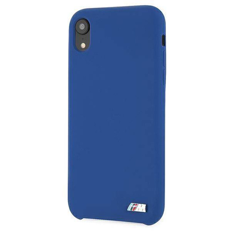 Original Handyhülle IPHONE XR BMW Hardcase Silicone M Collection (BMHCI61MSILNA) blau