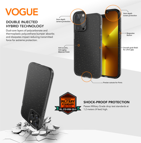 Ugly Rubber nakładka Vogue do iPhone 15 Pro 6,1" transparentna