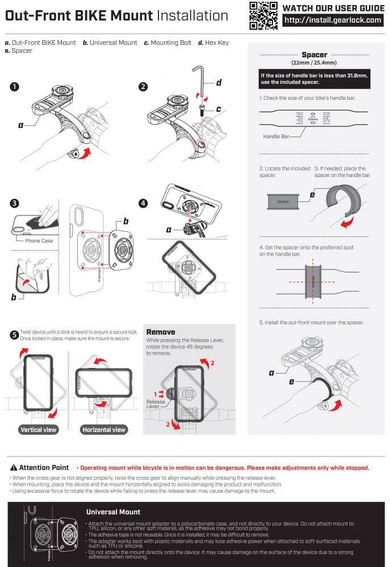 Spigen Gearlock Mf100 Out Front Bike Mount