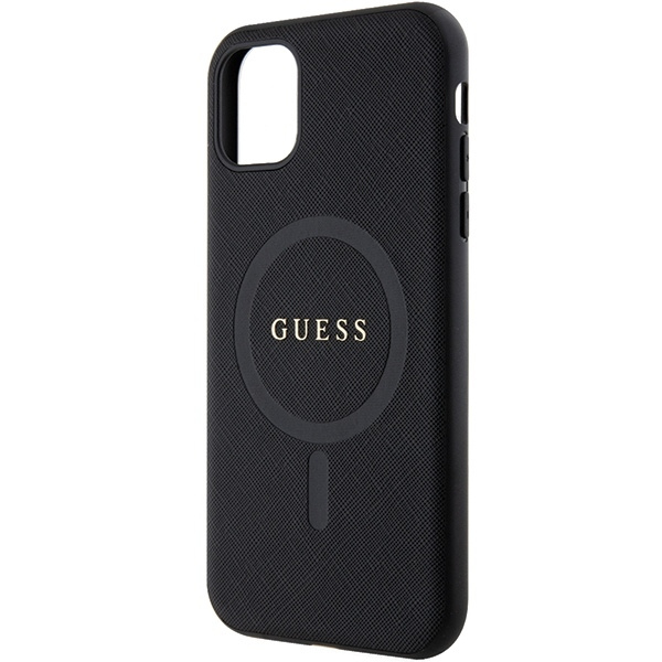 Original Case IPHONE 11 / XR Guess Hardcase Saffiano MagSafe (GUHMN61PSAHMCK) black