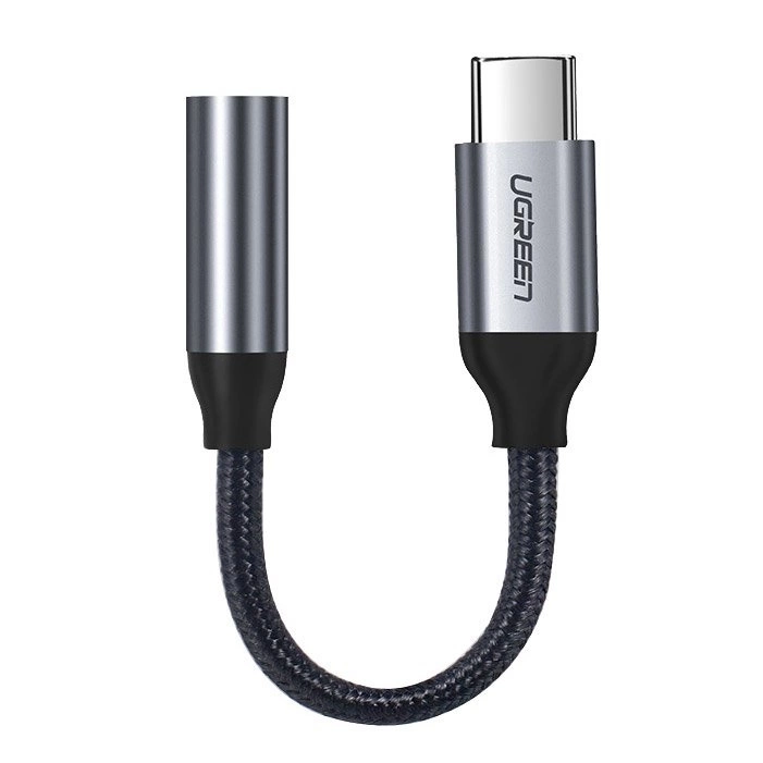 Ugreen przejściówka do słuchawek z 3,5 mm mini jack na USB Typ C 10 cm szary (30632)