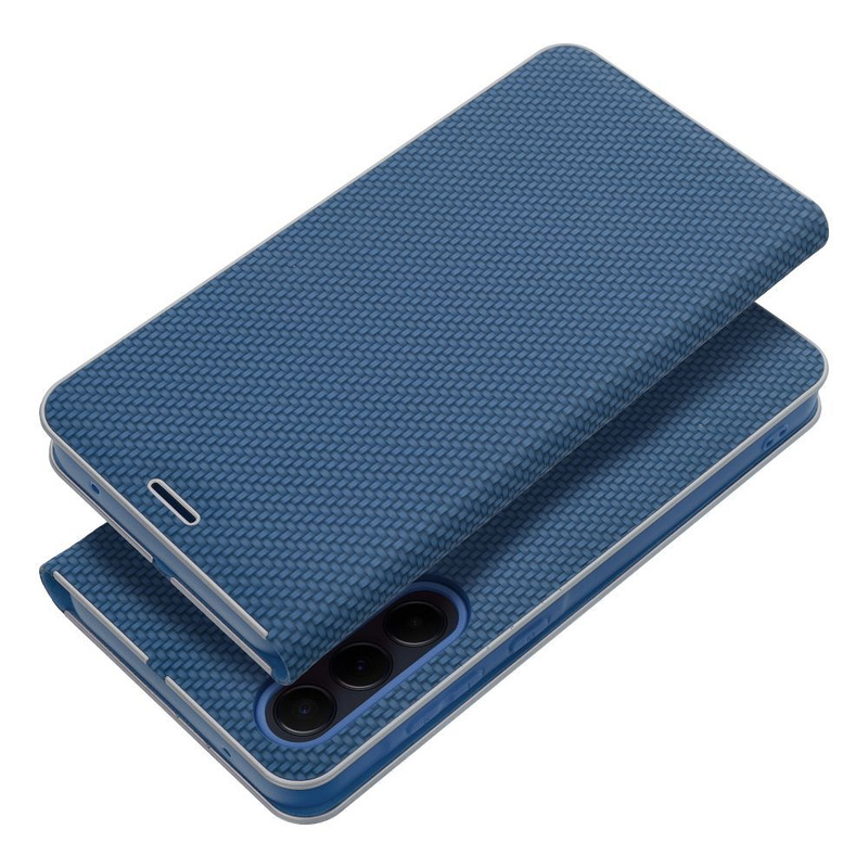 Kabura LUNA Book Carbon do SAMSUNG Xcover 4 niebieski