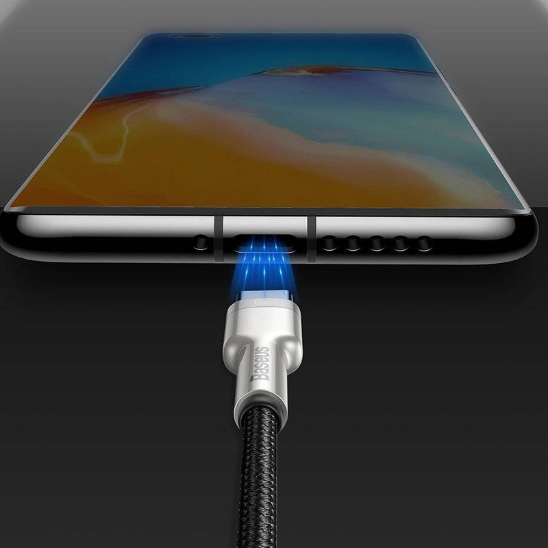 Baseus Cafule Metal Data kabel USB - USB Typ C 66W Quick Charge 25cm czarny (CAKF000001)