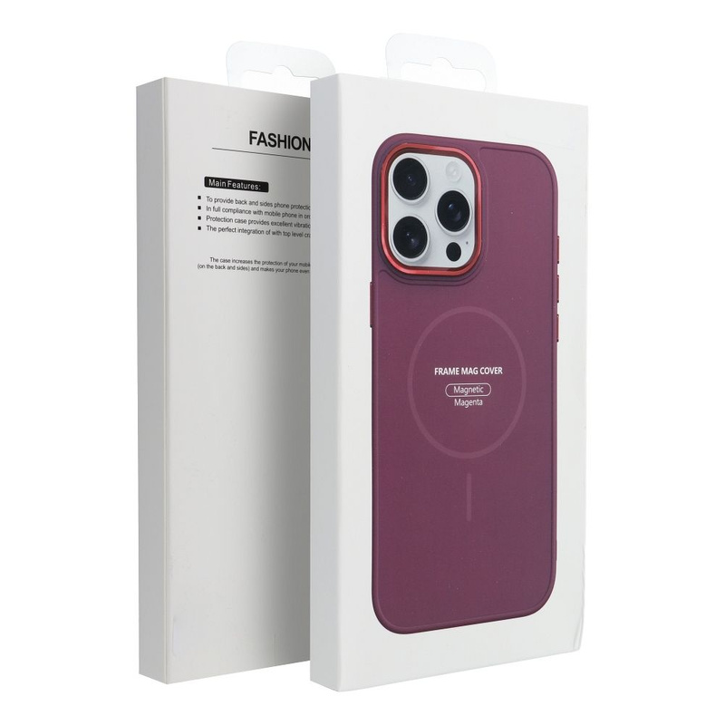 Futerał FRAME MAG COVER kompatybilny z MagSafe do IPHONE 13 PRO magenta