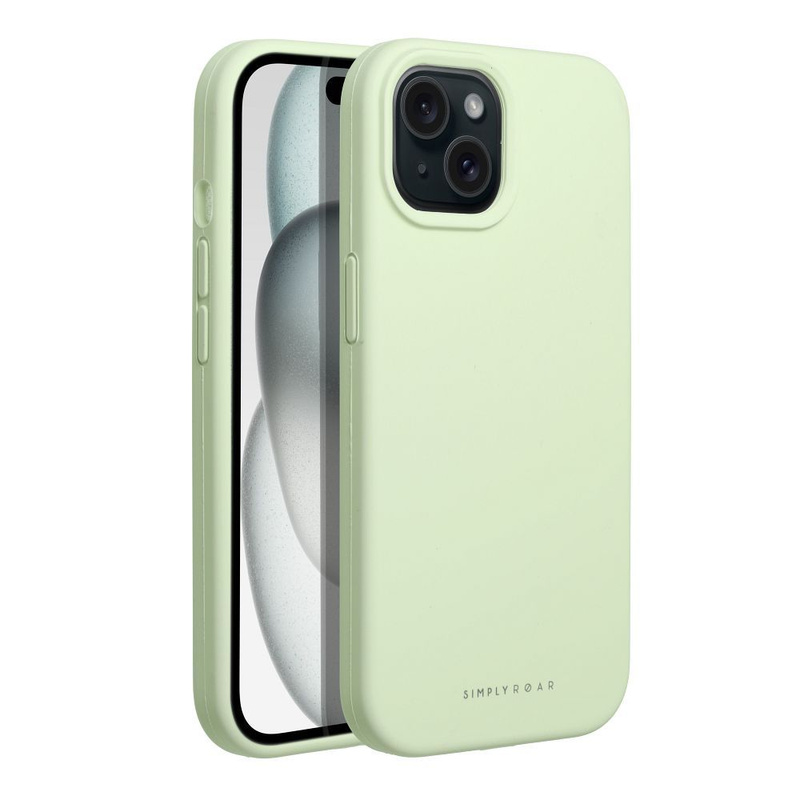 Futerał Roar Cloud-Skin - do iPhone 15 Jasnozielony