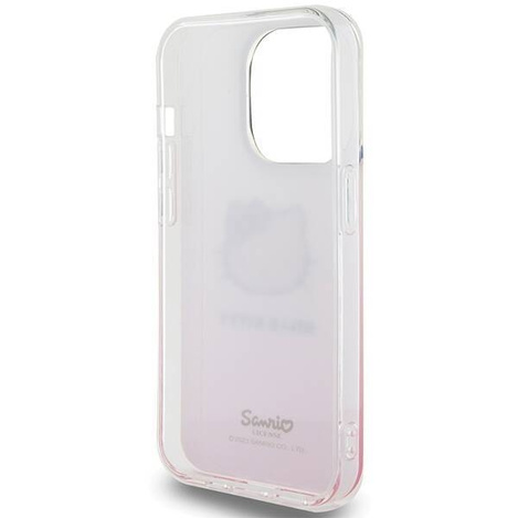 Hello Kitty IML Gradient Electrop Kitty Head Hülle für iPhone 15 Pro – Rosa