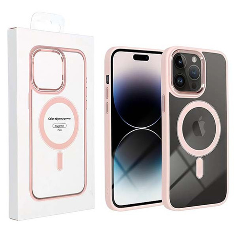 ECOBOX MAG CASE COVER MAGSAFE IPHONE 15 PRO MAX RÓŻOWY