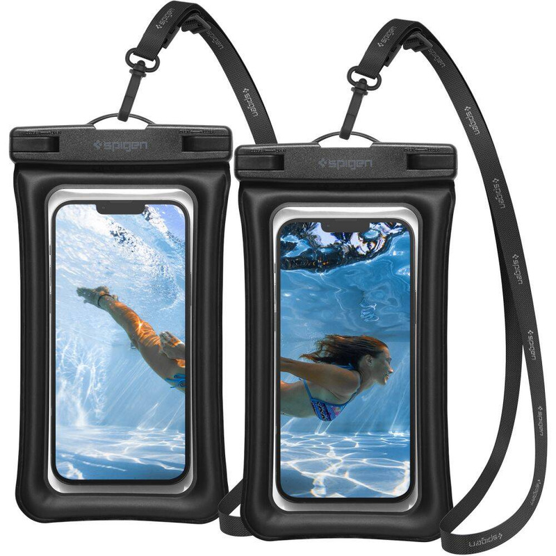 Spigen A610 UNIVERSAL WASSERDICHTER SCHWIMMERGEHÄUSE 2ER-PACK SCHWARZ