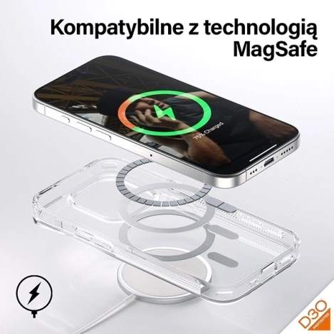 PanzerGlass HardCase mit MagSafe mit D3O und Militärzertifizierung für iPhone 15 Pro – Transparent