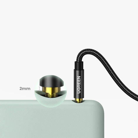 Ugreen Audiokabel 2 x Miniklinke 3,5 mm 2 m schwarz (50363 AV112)