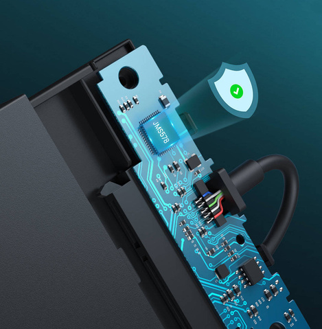 Ugreen Festplattengehäuse 2,5&#39;&#39; USB 3.2 Gen 1 5Gbps Schacht für HDD SSD mit USB Kabel schwarz (30719 CM471)
