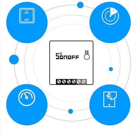 Sonoff MINI R2 WI-FI dopuszkowy przekaźnik przełącznik sterownik Wi-Fi do 10 A biały (M0802010010)