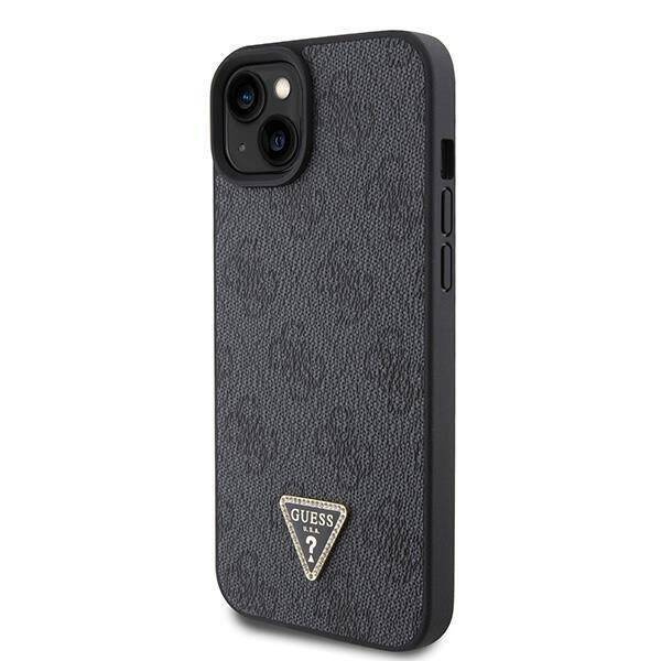 Original Handyhülle APPLE IPHONE 15 PLUS Guess Hardcase Crossbody 4G Metal Logo (GUHCP15MP4TDSCPK) schwarz