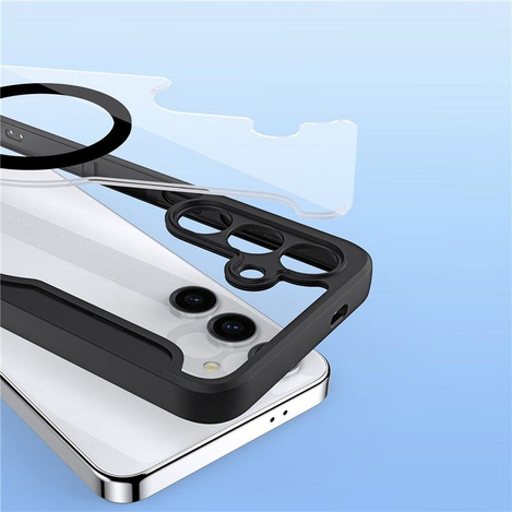 Dux Ducis Skin X Pro Hülle für Samsung S24+ mit Magnetring und Klappe – Schwarz