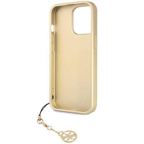 Guess GUHCP15LGF4GGR iPhone 15 Pro 6,1" grau/graues Hardcase 4G Charms Collection