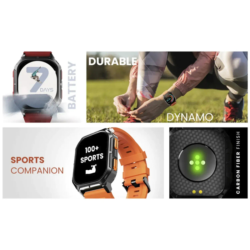 HIFUTURE smartwatch sportowy z fukncją rozmowy ULTRA3 (IP68) pomarańczowy