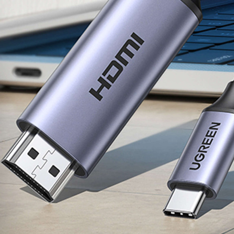 USB C - HDMI 2.1 8K 60Hz Cable 1.5m Ugreen CM565 - Gray