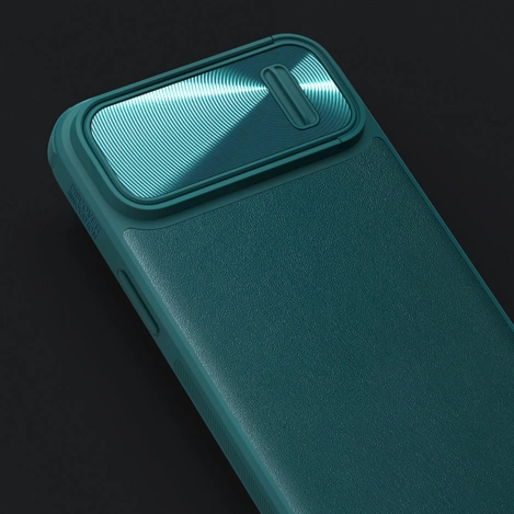 Nillkin CamShield Leather S Case iPhone 14 Pro Max case with camera cover green