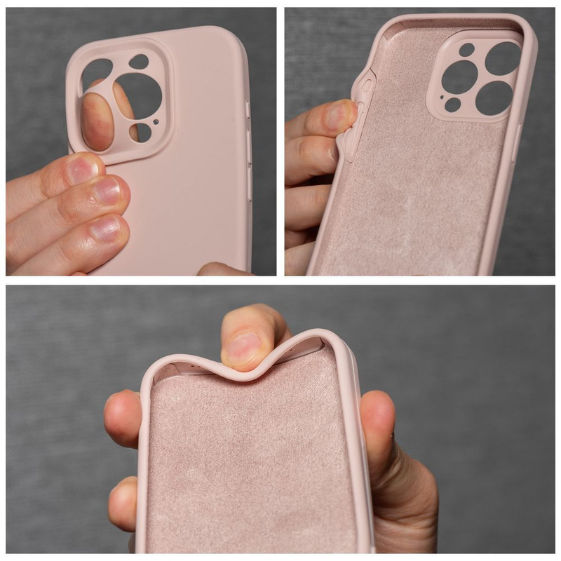 Futerał SILICONE 2mm do IPHONE 14 Pro pudrowy róż