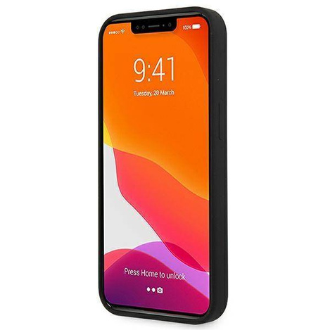 Guess nakładka do iPhone 13 Mini 5,4&quot; GUHCP13SLS4GGBK czarny hard case Silicone 4G Logo