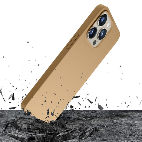 Apple iPhone 15 Pro - 3mk Hardy Silicone MagCase Dark Gold