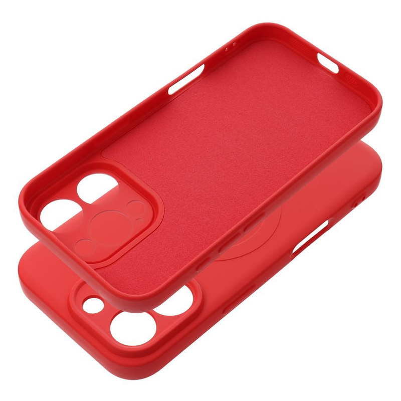 Futerał SILICONE MAG COVER kompatybilny z MagSafe do IPHONE 16 Pro czerwony