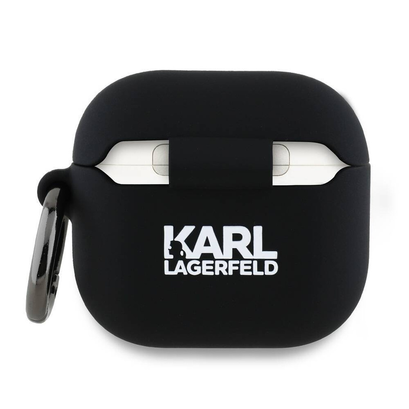 Oryginalne Etui APPLE AIRPODS 4 Karl Lagerfeld Silicone Choupette Head 3D (KLA4RUNCHK) czarne
