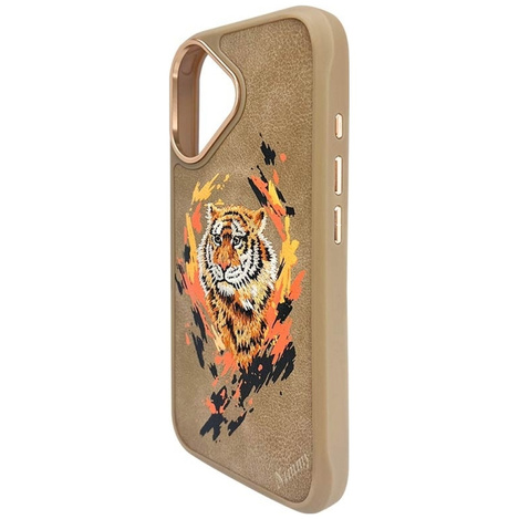 Etui Nimmy Tygrys MagSafe do iPhone 16    jasnobrązowy